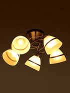 Люстра потолочная BayerLux «Лайма», 5хЕ27, 40 Вт, черно-хромовый, 55×55×24 см - Фото 3