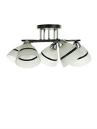 Люстра потолочная BayerLux «Лайма», 5хЕ27, 40 Вт, черно-хромовый, 55×55×24 см - Фото 4