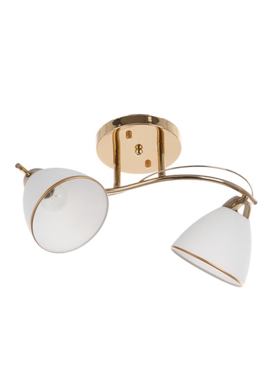 Люстра потолочная BayerLux «Андер», 2хЕ27, 40 Вт, золото, 42×19×24 см