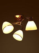 Люстра потолочная BayerLux «Андер», 3хЕ27, 40 Вт, золото, 44×44×24 см - Фото 3