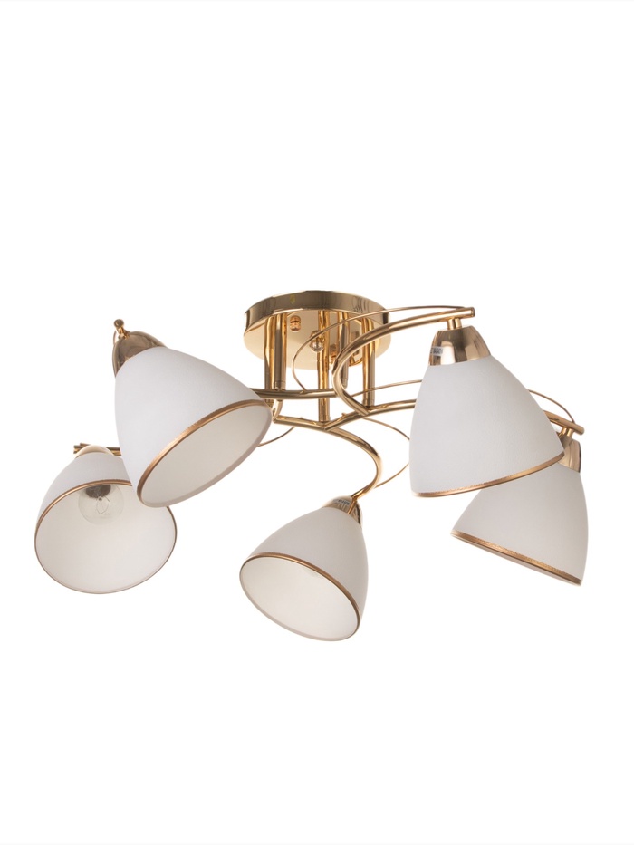 Люстра потолочная BayerLux «Андер», 5хЕ27, 40 Вт, золото, 44×44×24 см - Фото 1