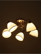 Люстра потолочная BayerLux «Андер», 5хЕ27, 40 Вт, золото, 44×44×24 см - Фото 3