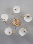 Люстра потолочная BayerLux «Андер», 5хЕ27, 40 Вт, золото, 44×44×24 см - Фото 4