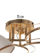 Люстра потолочная BayerLux «Андер», 5хЕ27, 40 Вт, золото, 44×44×24 см - Фото 5