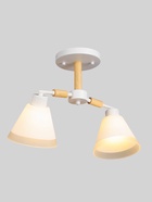 Люстра потолочная BayerLux «Вудли», 2хЕ27, 40 Вт, белый, 45×16×29 см - Фото 2