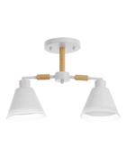 Люстра потолочная BayerLux «Вудли», 2хЕ27, 40 Вт, белый, 45×16×29 см - Фото 4