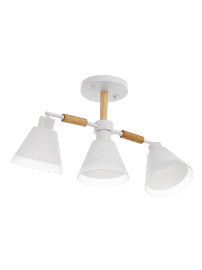 Люстра потолочная BayerLux «Вудли», 3хЕ27, 40 Вт, белый, 60×16×29 см - Фото 1