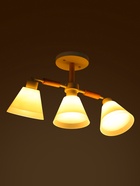 Люстра потолочная BayerLux «Вудли», 3хЕ27, 40 Вт, белый, 60×16×29 см - Фото 3