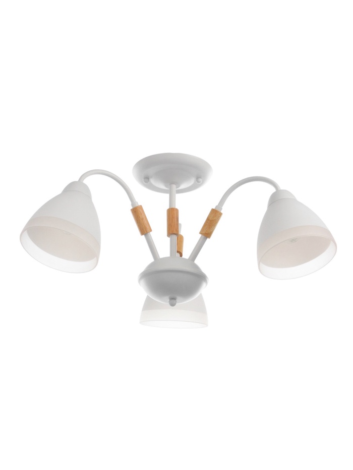 Люстра потолочная BayerLux «Нельсен», Е27, 3×40 Вт, 57×57×25 см, белая