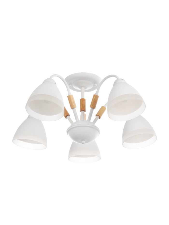 Люстра потолочная BayerLux «Нельсен», 5хЕ27, 40 Вт, белый, 57×57×25 см