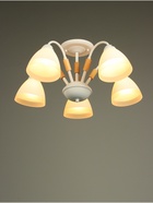 Люстра потолочная BayerLux «Нельсен», 5хЕ27, 40 Вт, белый, 57×57×25 см - фото 36606325