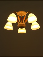 Люстра потолочная BayerLux «Нельсен», 5хЕ27, 40 Вт, белый, 57×57×25 см - фото 36606326