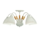 Люстра потолочная BayerLux «Нельсен», 5хЕ27, 40 Вт, белый, 57×57×25 см - фото 36606327