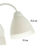 Люстра потолочная BayerLux «Нельсен», 5хЕ27, 40 Вт, белый, 57×57×25 см - фото 36606330