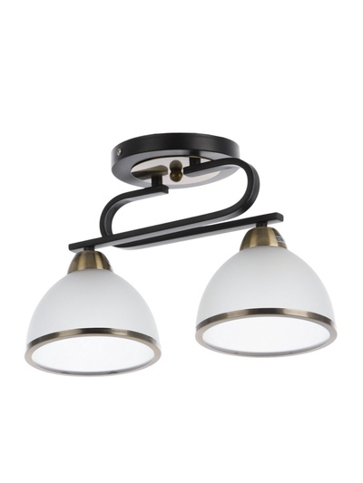 Люстра потолочная BayerLux «Рендо», 2хЕ27, 40 Вт, черно-бронзовый, 44×15×23 см