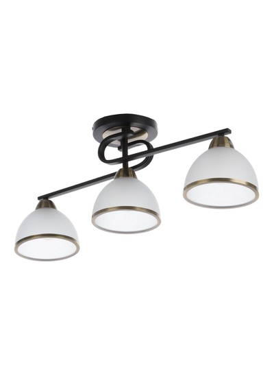 Люстра потолочная BayerLux «Рендо», 3хЕ27, 40 Вт, черно-бронзовый, 61×15×23 см