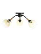 Люстра потолочная BayerLux «Гундер», 3хЕ27, 40 Вт, черный, 57×57×25 см - фото 36606357