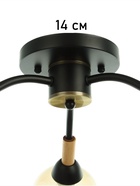 Люстра потолочная BayerLux «Гундер», 3хЕ27, 40 Вт, черный, 57×57×25 см - фото 36606358