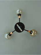 Люстра потолочная BayerLux «Гундер», 3хЕ27, 40 Вт, черный, 57×57×25 см - фото 36606360