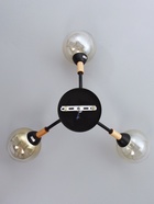 Люстра потолочная BayerLux «Гундер», 3хЕ27, 40 Вт, черный, 57×57×25 см - Фото 7