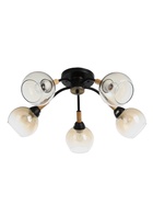 Люстра потолочная BayerLux «Гундер», 5хЕ27, 40 Вт, черный, 57×57×25 см - Фото 1