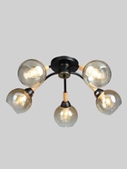 Люстра потолочная BayerLux «Гундер», 5хЕ27, 40 Вт, черный, 57×57×25 см - Фото 2