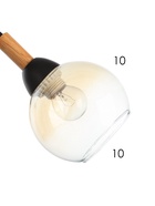 Люстра потолочная BayerLux «Гундер», 5хЕ27, 40 Вт, черный, 57×57×25 см - Фото 6