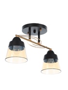 Люстра потолочная BayerLux «Кансе», 2хЕ27, 40 Вт, черно-золотой, 41×15×23 см - Фото 1