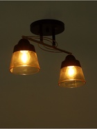 Люстра потолочная BayerLux «Кансе», 2хЕ27, 40 Вт, черно-золотой, 41×15×23 см - Фото 3