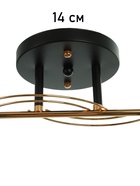 Люстра потолочная BayerLux «Кансе», 2хЕ27, 40 Вт, черно-золотой, 41×15×23 см - Фото 5