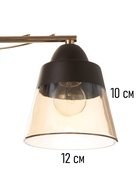 Люстра потолочная BayerLux «Кансе», 3хЕ27, 40 Вт, черно-золотой, 50×15×23 см - Фото 6