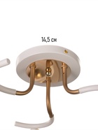 Люстра потолочная BayerLux «Анден», 3хЕ27, 40 Вт, бело-золотой, 51×51×22 см - Фото 5