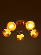 Люстра потолочная BayerLux «Анден», 5хЕ27, 40 Вт, бело-золотой, 57×57×22 см - Фото 3