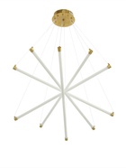 Светильник потолочный BayerLux «Крайс», 5хLED, 90 Вт, 3000К, бронза, 84×84×54-204 см 10386004