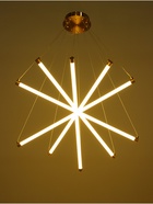 Светильник потолочный BayerLux «Крайс», 5хLED, 90 Вт, 3000К, бронза, 84×84×54-204 см 10386004