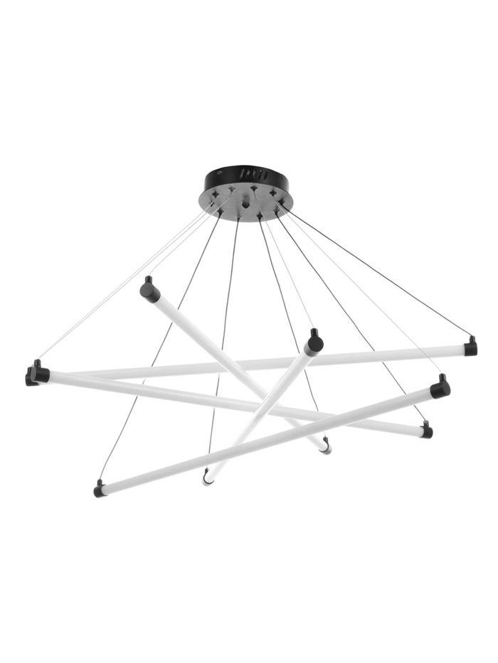 Светильник потолочный BayerLux «Крайс», 5хLED, 90 Вт, 4000К, черный, 84×84×54-204 см - Фото 1