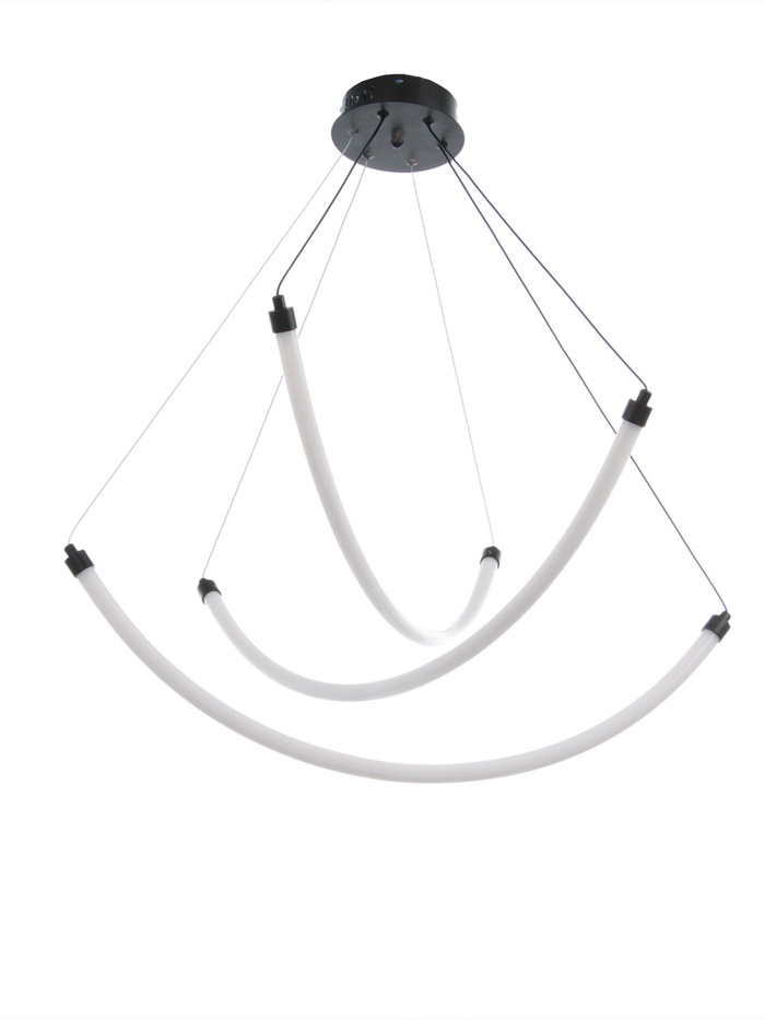 Светильник потолочный BayerLux «Крайс», 3хLED, 54 Вт, 3000К, чёрный, 70×70×34-184 см - Фото 1