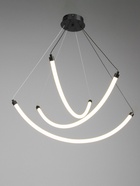 Светильник потолочный BayerLux «Крайс», 3хLED, 54 Вт, 3000К, чёрный, 70×70×34-184 см - фото 36606575