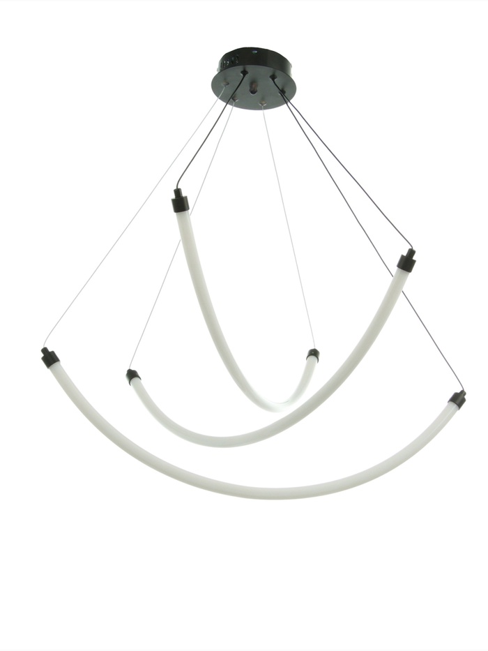 Светильник потолочный BayerLux «Крайс», 3хLED, 54 Вт, 4000К, черный, 70×70×34-184 см - Фото 1