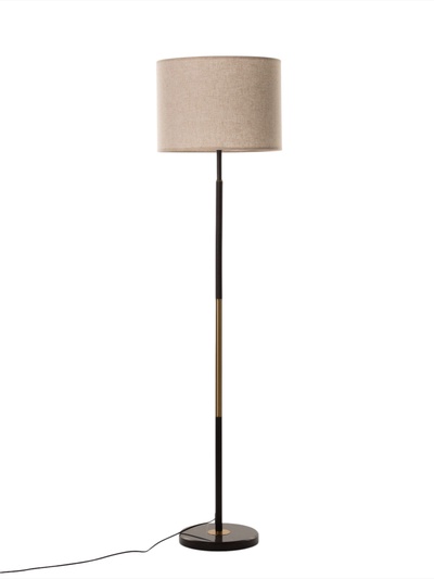 Торшер напольный BayerLux «Аурика», Е27, 40 Вт, черный-латунь, 45×45×161 см