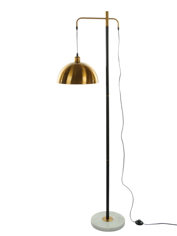 Торшер «Антер» Е27 40 Вт латунь 28×48×155 см - Фото 1