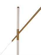 Торшер напольный BayerLux «Гавана», Е27, 40 Вт, латунь-белый, 25×65×176 см - Фото 7