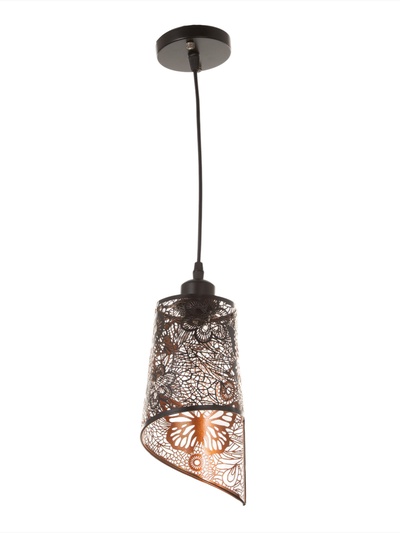 Светильник потолочный BayerLux «Манчестер» (Бабочки), 1×40 Вт, Е27, черный, 12.5×12.5×24+100 см