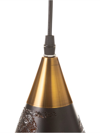Светильник потолочный BayerLux «Рэдклифф» (Листья), 1×40 Вт, Е27, черный, 18×18×26+100 см