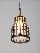 Светильник потолочный BayerLux «Волны», 1×40 Вт, Е27, черный/золото, 16×16×21+100 см 10531032