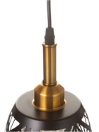 Светильник «Цветок» 1×40 Вт Е27 черный/золото 14×14×19+100 см - фото 5020170