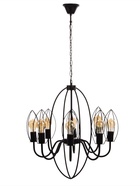 Люстра потолочная BayerLux «Ракета», 8×40 Вт, Е14, черный, 45×45×88(128)см 10532264 Люстра потолочная BayerLux «Ракета», 8×40 Вт, Е14, черный, 45×45×88(128)см 10532264