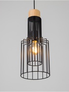 Светильник «Крит» 1×40 Вт Е27 черный/коричневый 16×16×40.5(140)см - фото 41381696