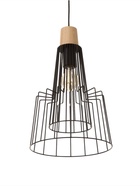 Светильник потолочный BayerLux «Крит», 1×40 Вт, Е27, черный/коричневый, 25×25×37(137)см - фото 35343073