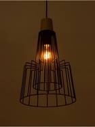 Светильник потолочный BayerLux «Крит», 1×40 Вт, Е27, черный/коричневый, 25×25×37(137)см - фото 35343075